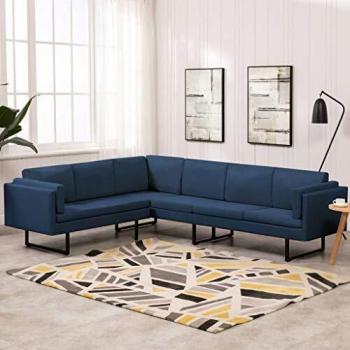Divano Angolare Blu Moderno