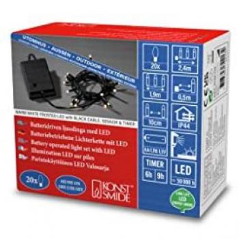Guirlande Lumineuse 20 LED pour Extérieur avec Minuteur