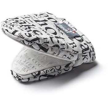 White & Black Heat‑Resistant Silicone Mini Oven Mitts
