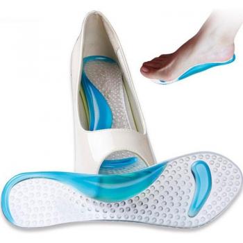 Comfortable Silicone Insoles for Women's High Heels with Added Thickness for Arch Support
