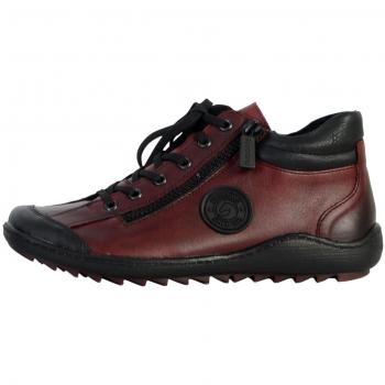 Bottines Cuir Rouge Remonte Eagle Talon Bloc 41