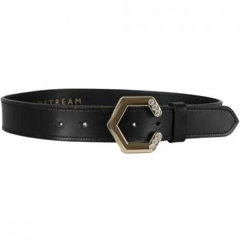 Luxury Black Gold Leather Belt – 100 cm