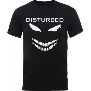 Camiseta unisex negra Disturbed con cara aterradora XXL