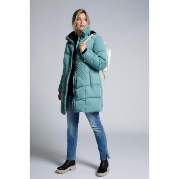 Turquoise Fully Lined Quilted Jacket for Plus Size Women, Size 28/30, Ulla Popken