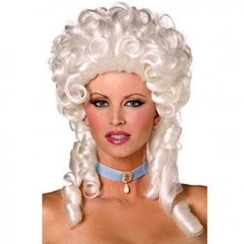 Smiffys Barock Perücke mit Locken, Weiß, Einheitsgröße