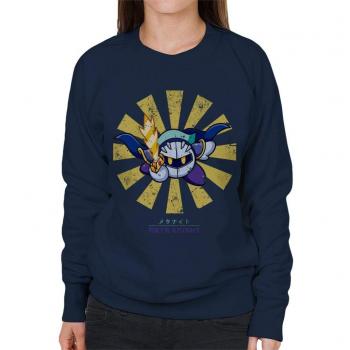 Meta Knight Kirby Navy Blue Hoodie‑Style T-Shirt for Women