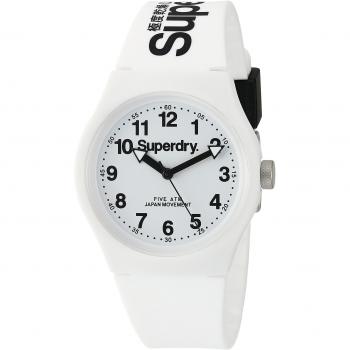 SYG164W Superdry Unisex Adult Analog Quartz Watch mit Silikonband