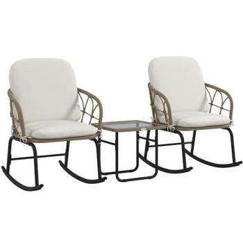 Elegantes Gartenmöbel-Set aus PE Rattan mit Stahlrahmen