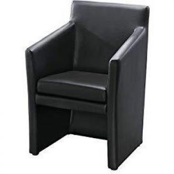 Kaiser Kraft Club-Sessel, eckig, Polyurethan-Bezug, schwarz, 850 x 575 x 530 mm