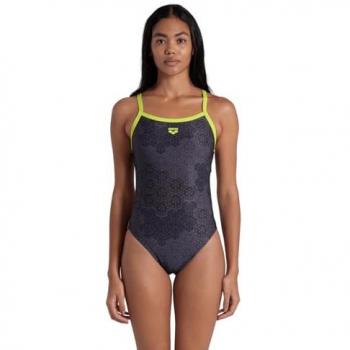 Costume da bagno intero donna Arena Kikko Challe camouflage nero e verde