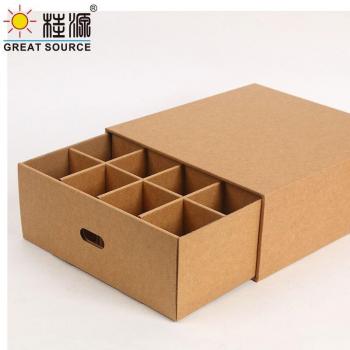 Boîte de rangement en carton avec 16 compartiments et poignée (3 pièces)