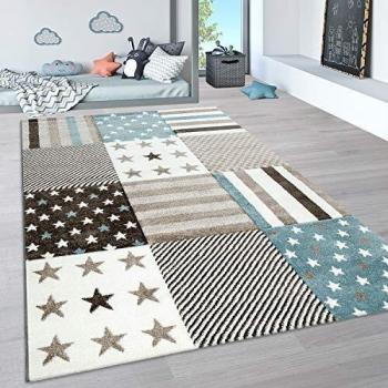 Paco Home „Himmelszauber“ Kinderteppich – 120 cm rund – Pastellbeige