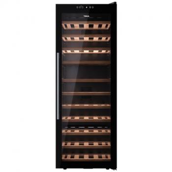 Vinoteca integrable Teka RVF10051GBK, Cristal negro, 126 cm, 51 botellas, G
