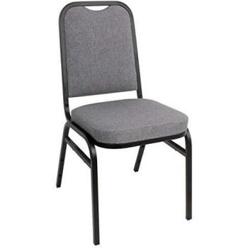 Bolero Bankettstühle mit rechteckiger Lehne, grau, für Kongresse, robust und langlebig