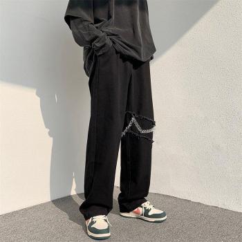 Streetwear Oversized Denim Trousers for Men