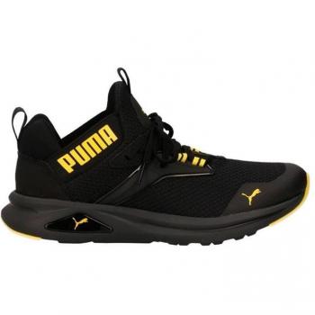 Puma Enzo 2 Refresh AC PS Trainers in Black & Pelé Yellow, UK 2.5 Kids Size