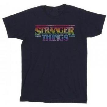 Netflix Girls Stranger Things Rainbow Logo Tee 7-8 Years