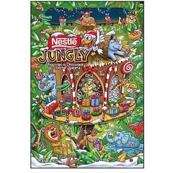 Calendario de Adviento 187g Jungly – Figuras Navideñas de Chocolate