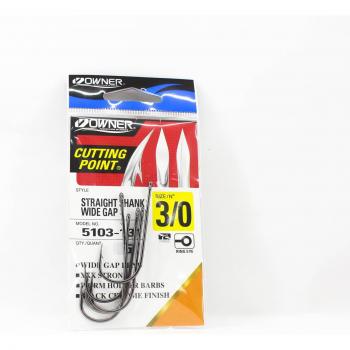 Owner 5103 Worm Hook Straight Worm Gap 3/0 Wide