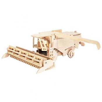 Mähdrescher Puzzle Holzbausatz von Pebaro, 48 Puzzlestücke