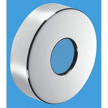 WALLFLANGE-CP35 1.25 Silver Chrome Plated Brass Flange