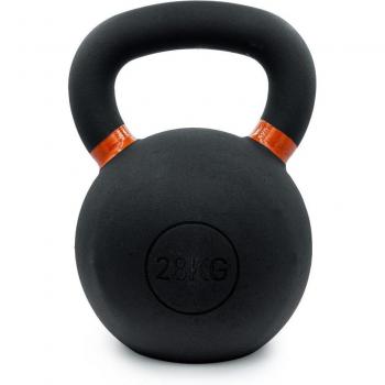 Kettlebell de hierro 28 kg en negro y naranja