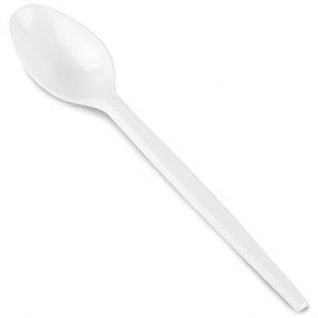 Biodegradable White Teaspoons (Polystyrene)