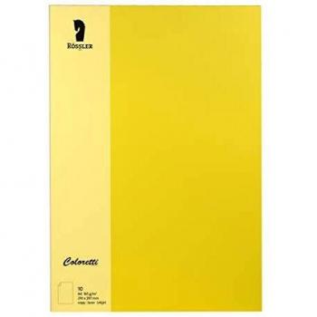 Rössler Biglietti Auguri + Carta A4 Giallo Oro 160g 10 pz