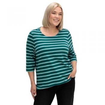 3/4-Arm Shirt in tiefgrün von Sheego