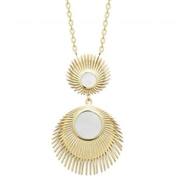 Collarbianco “Cleopatra” Oro Placcato, Perla Nacre 35x20 mm R5776