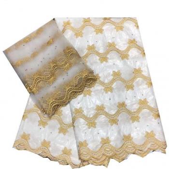 LIULANZHI Batik Fabric with Stones 7 Yards