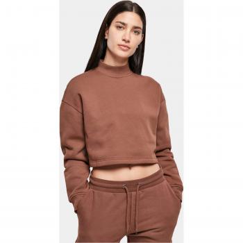 URBAN CLASSICS Damen Cropped Sweat High Neck Crew