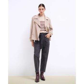 Camisa Vaquera Denim Para Mujer con Cinturón y Lazada