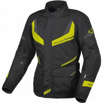 Macna Rancher veste textile de moto pour dames imperméable à l’eau Noir Jaune XS