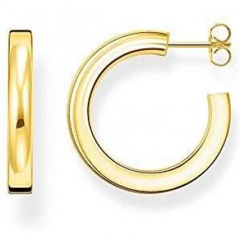 Thomas Sabo Damen-Ohrringe Classic Klein 925 Sterling, Gelbgold, schlank CR642‑413‑39