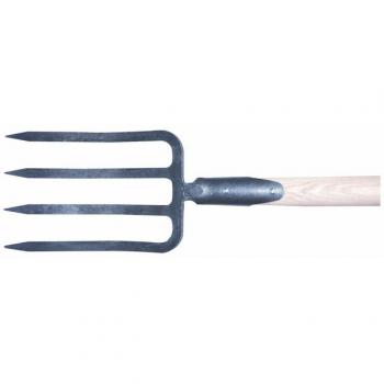 Krumpholz Spatengabel mit Federdülle und 4 Zinken, Eschen-T-Stiel, 1,6 kg