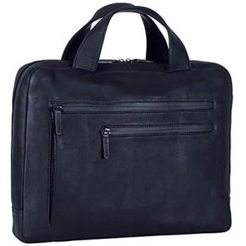 Hague Blue Leather Briefcase (38 cm) – Laptop Friendly – Leonhard Heyden