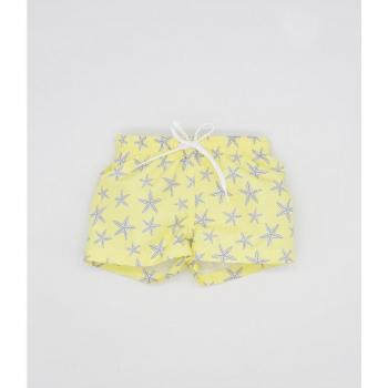 Bóxer de bebé niño con estampado de estrellas en amarillo