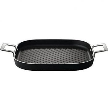 Alessi BISTECCHIERA AL Steakpfanne, Aluminium, Edelstahl 18/10, Mehrfarbig, One Size