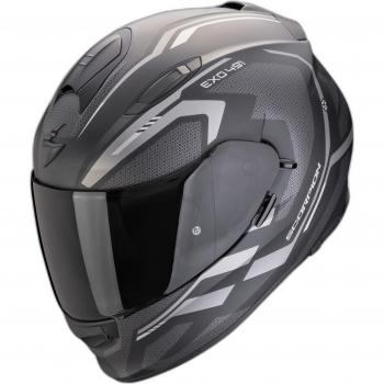 Casque moto intégral Scorpion Exo-491 Kripta Noir Argent M