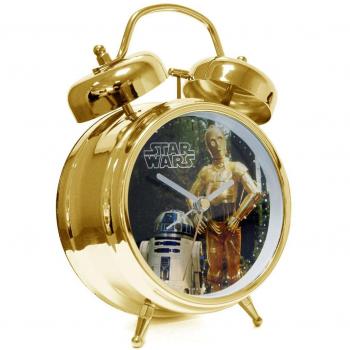 Metall-Wecker R2‑D2 + C‑3PO mit Sound, Geschenkbox