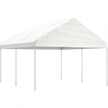 Abri à auvent 4,46x4,08x3,22 m polyéthylène