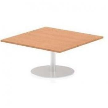 Italia 1000mm Poseur Square Table Oak Top 475mm High Leg