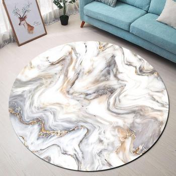 Gray Marble Texture Play Rug – Children’s Non‑Slip Mat