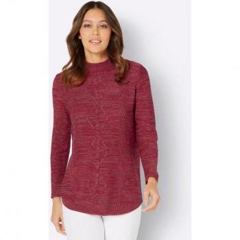 Klassischer Stehkragenpullover in Rot