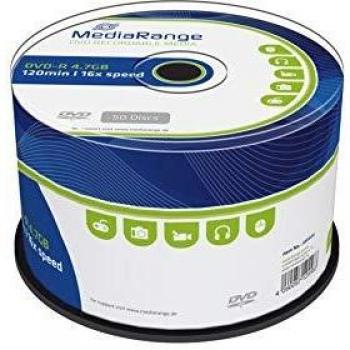 Tarrina DVD-R 16X MediaRange 50 unidades