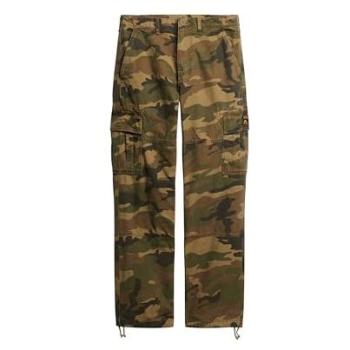 Superdry Men’s Cargo Trousers, Woodland Camo, 34