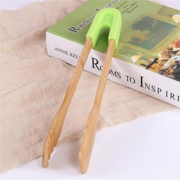 Pinza de Madera para Ensaladas con Agarre de Silicona