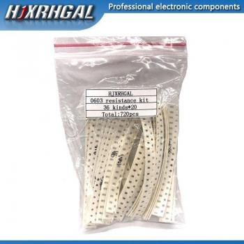 1% Tolerance SMD Resistor Kit (720 pcs, 36 Values, 1ohm-10Mohm)