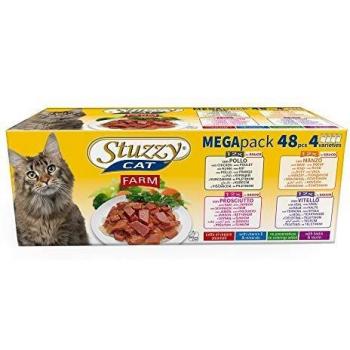 Stuzzy, Comida húmeda para Gatos Adultos, Nuggets en Salsa, Ternera